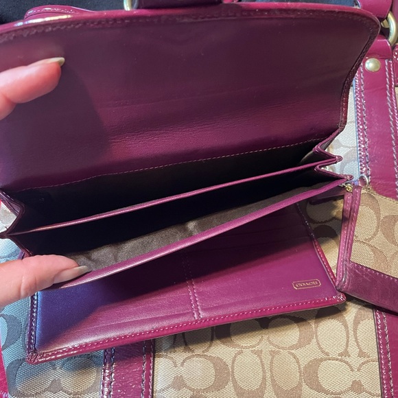Coach Purse, Wallet & Coin Purse with Monogram Pattern and Leather Trim - Picture 11 of 11